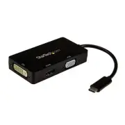StarTech 3-in-1 Video Converter - USB Type C to VGA DVI or HDMI - 4K CDPVGDVHDBP