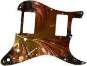 Pickguard Stratocaster Strat Graphic Custom fit Fender HH 11 Hole Fractal 3