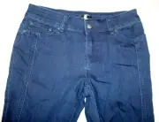 New NWT Womens Prana Pants Carlotta 6 28 Pockets Crop Jeans Dark Blue Indigo Str