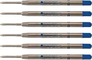 Monteverde Monteverde Ballpoint Pen Refill, Broad Point, Blue Ink, 6 Pack (P443BU)
