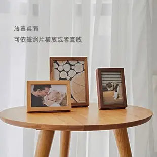 【Life shop】8吋實木相框/胡桃木桌框(適用6X8相紙 橫式直式皆可放 交換禮物 居家布置)