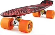 MEKETEC Skateboards Complete 22 Inch Mini Cruiser Retro Skateboard for Kids Boys Youths Beginners