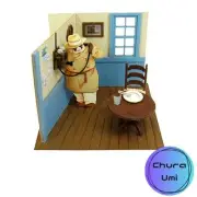 Sankei MP07-24 Studio Ghibli Mini Red Pig Calling Polka Non-Scale Papercraft
