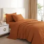 Luxury Soft King Size Sheet Set Caramel- Breathable & Cooling Sheets - Hotel ...