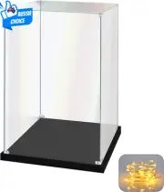 Display Case for Collectibles Clear Acrylic Box for Dolls Toys Lego 8x8x12 Inch