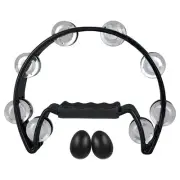 Tambourine,Metal Jingles Hand Held Percussion Half- Tambourine and Egg4358