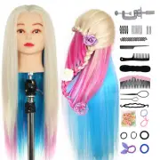 Mannequin Head with 26"-29" Hair Manikin Practice Cosmetology for Hair Styling