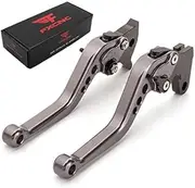 FXCNC CNC Aluminum Short Adjustable Brake Clutch Levers Compatible with YFM700 Raptor 700 R 2008-2022, YFZ450 YFZ450R YFZ450X 2008-2020, YFM250 2008-2013, Raptor 250R 2011