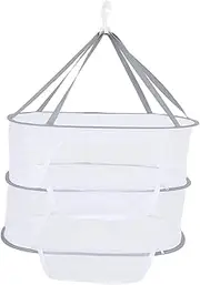 HAKIDZEL Garden Home Drying Rack Net 2-layer Hanging Mesh Rack Fish Vegetable Plant Dryer Foldable Feature