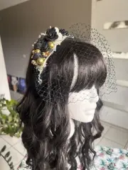 Black fascinator headband Black Races Headband Black Fascinator