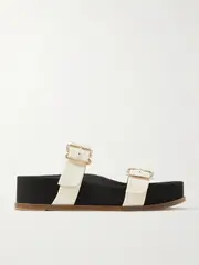[Gabriela Hearst] Gabriela Hearst - Wren Leather Platform Slides - Ivory - IT39 IT 39 Ivory