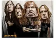 MEGADETH BAND GLOSSY CARTOON MAGNET REFRIGERATOR LOCKER MUSTAINE ELLEFSON GIFT