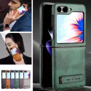 Kickstand PU Leather Electroplated Phone Case For Samsung Galaxy Z Flip 6 5 4 3