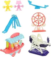 Abaodam 1set Boy Girl Amusement Park Building Toy Fun Pretend Play House Slide Ferris Wheel Park Toys for Boys Girls Engaging Educational Playtime