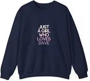 [X.Style] Just A Girl Who Loves Dave Name ds014 Sweater Navy L