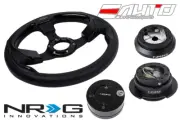 NRG 320mm Pilota Leather BK IN steering wheel 120H Hub Gen2.5 BK Release Lock LB
