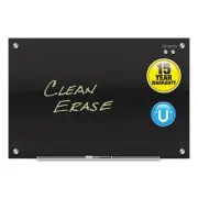 Quartet Infinity Magnetic Glass Marker Board, 36 x 24, Black