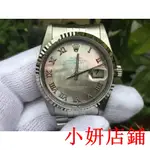 小妍二手/勞力士 ROLEX 型號16234 動力來源3135 珍珠黑母貝寶石面盤 錶徑36MM