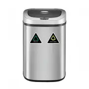 80L dual automatic motion sensor kitchen rubbish bin touchless waste trash bin Stainless Steel