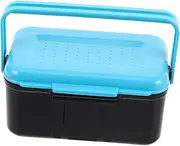 Box Bait Box with Waist Clip Portable Fishing Worm Bait Holder Durable Tackle Organizer with Extra Storage for Hooks and Floats Multi Functional Fishing Accessories