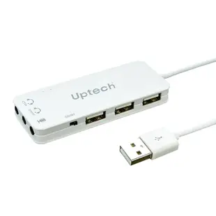 Uptech 登昌恆 SA122H USB 2.0音效卡+集線器 雙輸出 雙音源輸出 7.1聲道