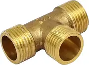 uxcell 1/2BSP Male Thread T Shaped 3-Way Tube Hose Coupler Connector Joint Fitting
