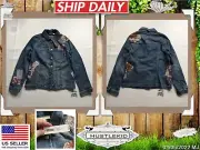 NEW CHICO’S Denim Jean Jacket Coat Patch flowers floral Women Size 1 MSRP $129