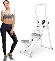 Stair Stepper for Home, Steppers for Exercise at Home for Full-Body Workout Folding Cardio Exercise Stair Master Compact Stair Climber with Adjustable Handlebar & Pedals