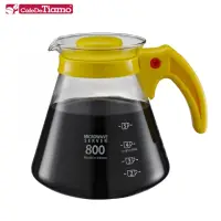 在飛比找momo購物網優惠-【Tiamo】耐熱玻璃咖啡壺 800cc 台灣製-黃色(HG