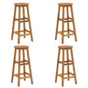 Bar Stools 4 pcs Solid Acacia Wood