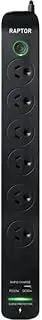 JACKSON RAP6 Raptor 6 Way Surge Protected Powerboard 30W Pd USB-C 30W Qc USB-a,