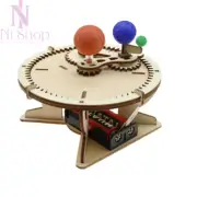 Solar System Model Kids DIY Science Toys Wooden Trisphere Sun Earth Moon Planet