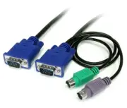 StarTech 6FT VGA PS2 KVM CABLE 3 IN 1 ULTRA THIN VGA PS2 KVM CORD