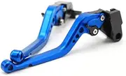 Brake Clutch Levers For Kawasaki Z125 Z300 Z400 Ninja 400 300R 250R Motorcycle Left Right Short/Long Handle Leavers 1 Pair (Blue,Long)