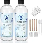 Yiaxoyia Epoxy Resin - 32FL. OZ/946ml Easy Mix 1:1 Ratio Clear Resin Craft for Jewelry Making, Painting, Art, Molds, River Tables and etc.