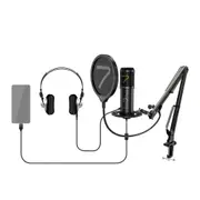 Usb Microphone 7ryms Sr-au01-k1 Professional Condenser Microphone Kit for Gaming Podcasting Live Streaming Youtube Video Record