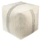 Details by Becki Owens Saxon 18"x18" Decorative Floor Pillow Color, Ivory