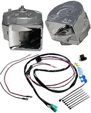 Stebel 12 Volt Chrome Magnum Electric Twin Horn Kit + Wiring Harness 136dB Loud and Great as an Upgrade for Motorbikes - Cars - Trucks - Motorcycles