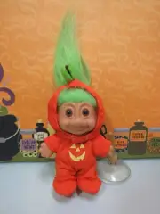 PUMPKIN BOY WITH SUCTION CUP - 3" Russ Troll Doll - NEW IN ORGINAL BAG - RARE