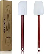 MYTASUY 16.5 INCH Silicone Spatulas Heat Resistant Heavy Duty Rubber Spatulas Commercial Spatulas Set for Kitchen Use Silicone Cooking Utensils Sets of 2