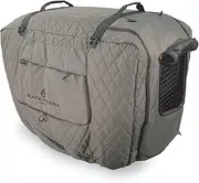Black Sierra X Large Insulated Dog Crate Kennel Cover, Insulated Quilt Stitching with Side Accessory Zipper Pockets, Durable Windproof, Heavy Duty Fabric