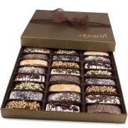 24 Chocolate Biscotti Gift Box - Gourmet Cookie Gift for Valentine'S Day