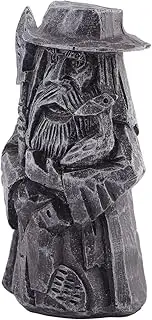 Odin Thor Resin Viking Statue Art Craft Ornament Noble Novel Spear Man Decoration Yard Garden Porch (Audding - Long Gun)