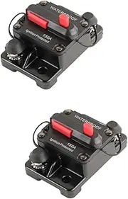 Mobestech 2pcs High Amp Circuit Breaker 150a Circuit Breaker Switchable Circuit Breaker Manual Reset Circuit Breaker