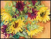 Nodding Heads Sunflowers - DIY Chart Counted Cross Stitch Patterns Needlework