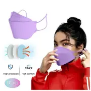 KF94 4-Layer Adult Mask 10Pack Face Disposâble Mask 3D Design Fish Protection