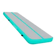 Powertrain 6m x 2m x 20cm Air Track Gymnastics Mat Tumbling Exercise (Grey Green)