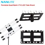 NanLite Pavotube Quad Bank 4 T12 LED Tube Mount for 15C 30C RGB Light 5/8in