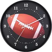 CIGERA 12 Inch Football Wall Clock with Battery Operated Silent Clock Movement and Sturdy Frame,Great Decor for Bedroom,Livingroom or Office,Nice Gifts for Basketball Lovers,Friends and Father
