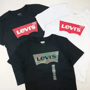 Levis 青年版 經典文字 大Logo 圓領短T 白色 情侶裝